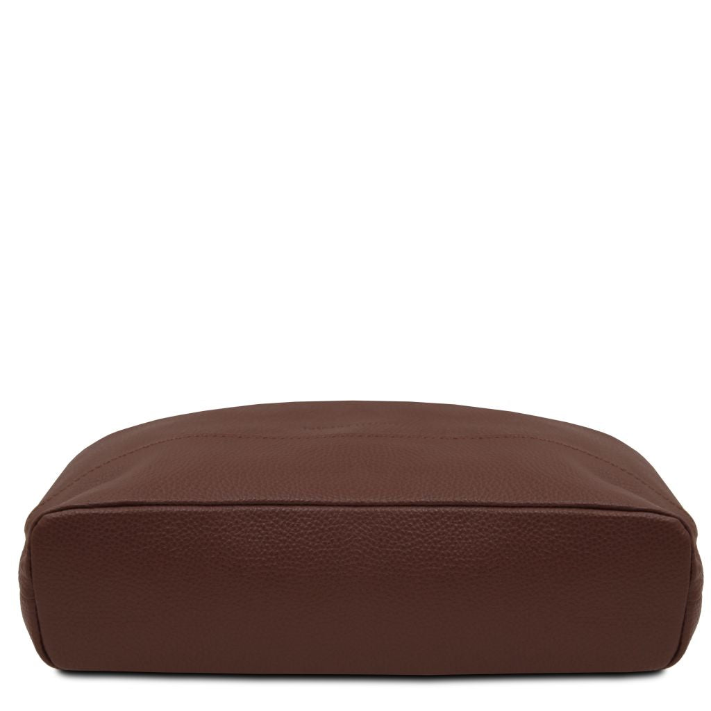 London - damski plecak z miękkiej skóry