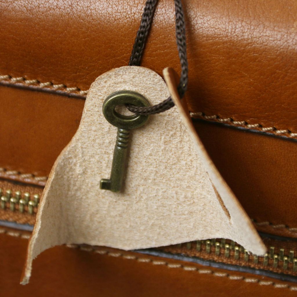 Cremona - skórzana teczka trójkomorowa