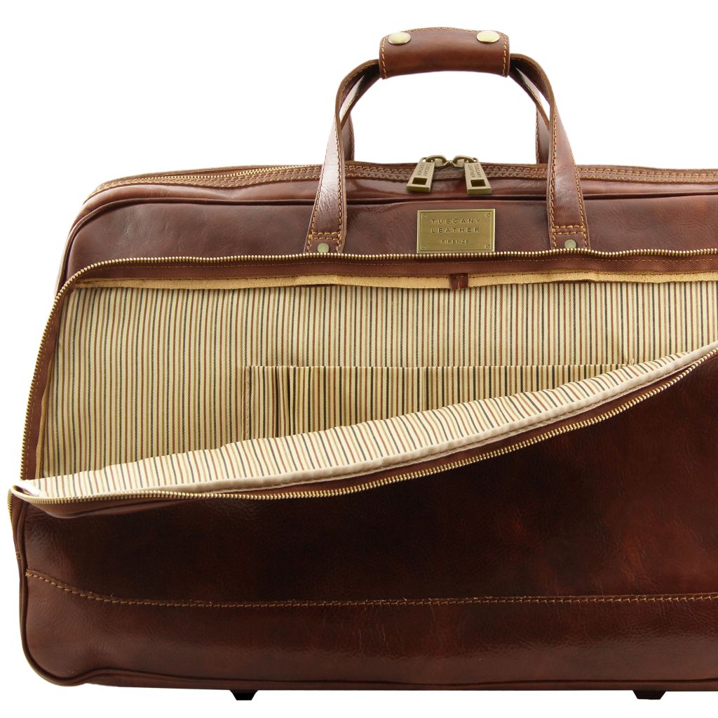 Bora Bora - skórzana walizka na kółkach - mała