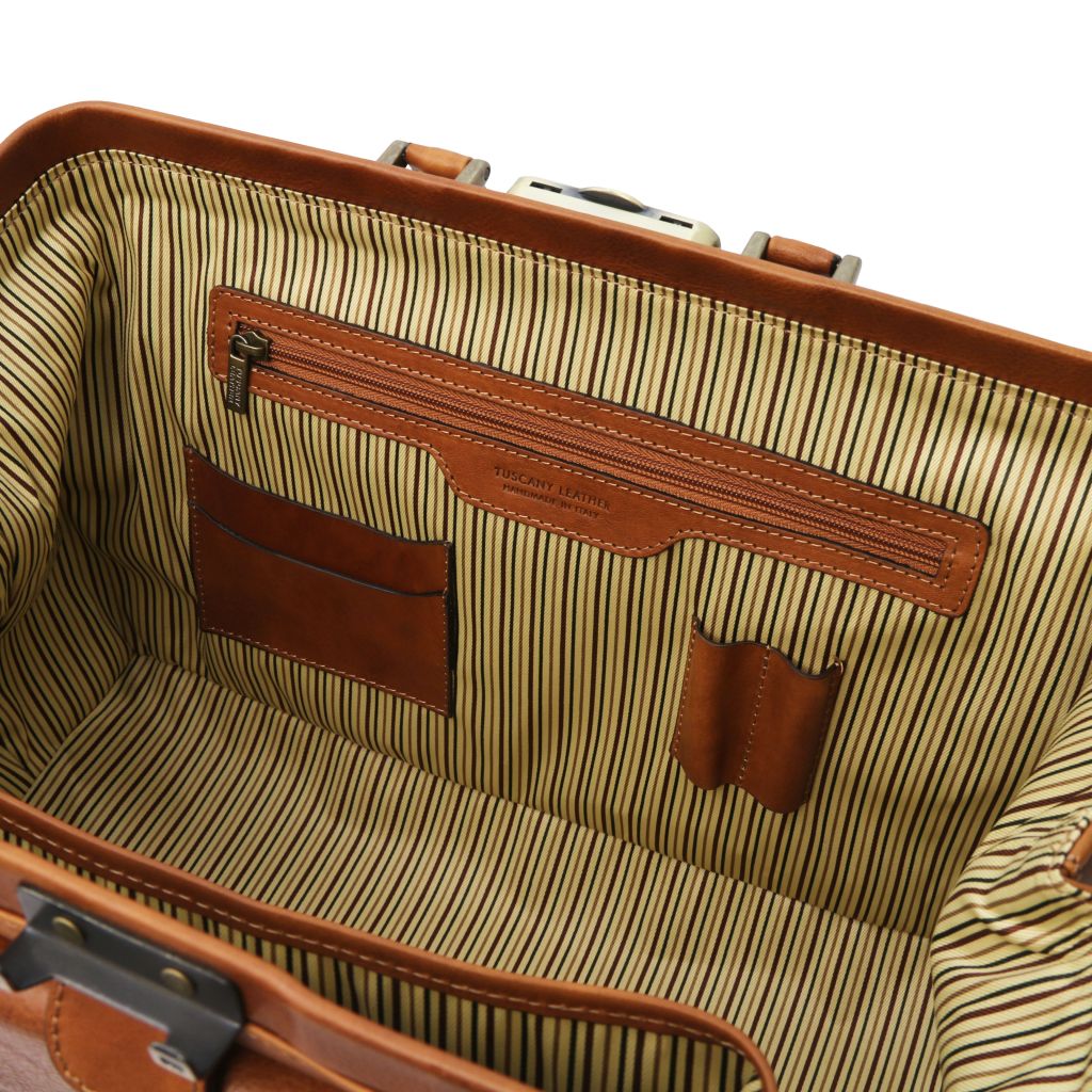 Giotto - ekskluzywna skórzana torba lekarska z podwójnym dnem