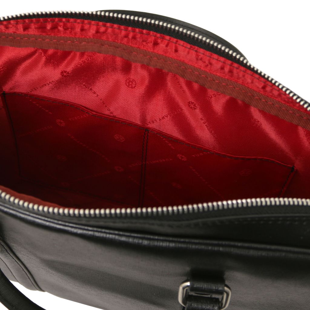 Prato - damska ekskluzywna teczka na laptopa ze skóry typu saffiano