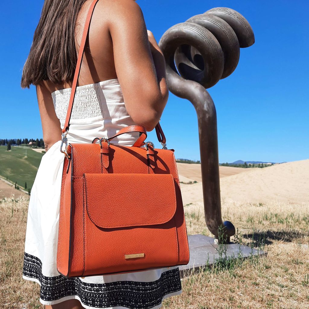 TL Bag - damska skórzana plecakotorebka