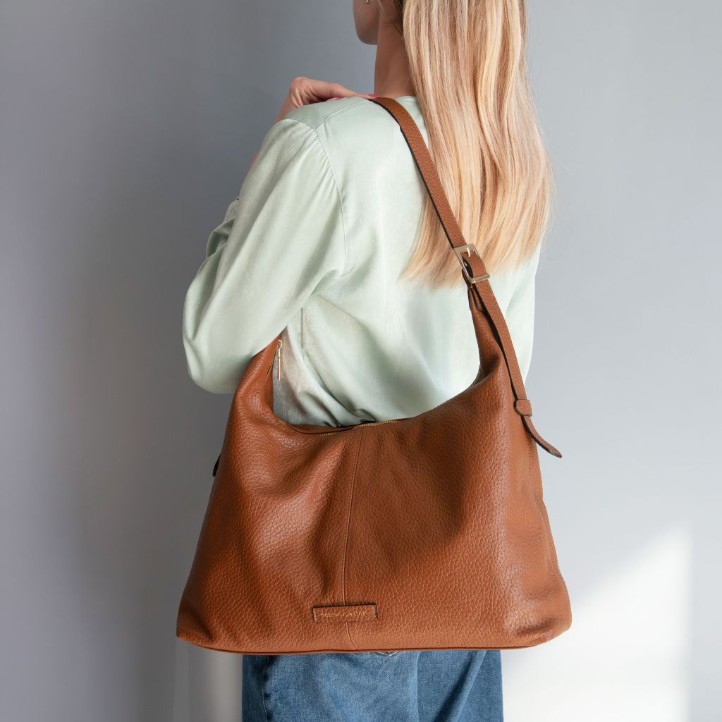 Plenia - skórzana torebka typu shopper