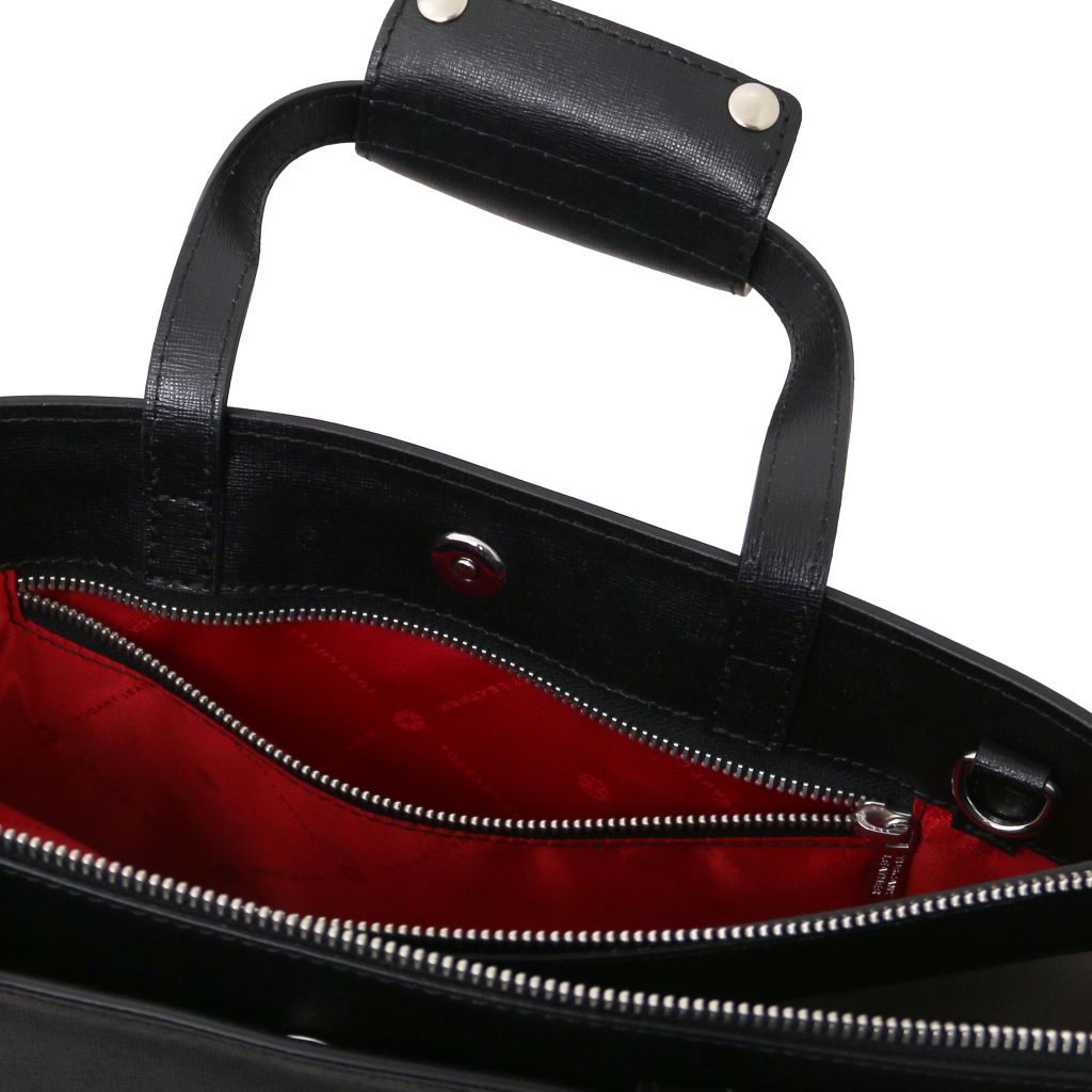 Palermo - damska 3-komorowa aktówka skórzana