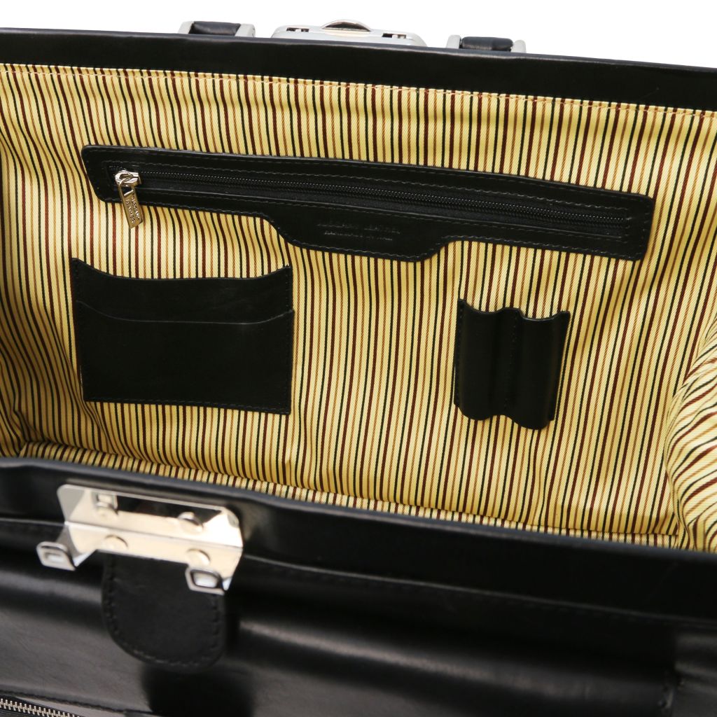 Giotto - ekskluzywna skórzana torba lekarska z podwójnym dnem