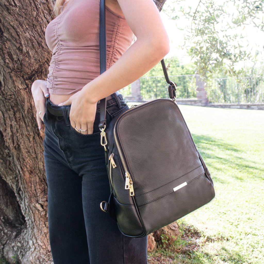 TL Bag - plecak z miękkiej skóry