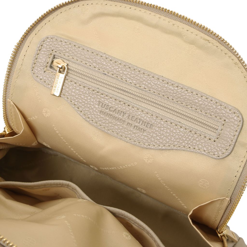 TL Bag - damska plecakotorebka z miękkiej skóry