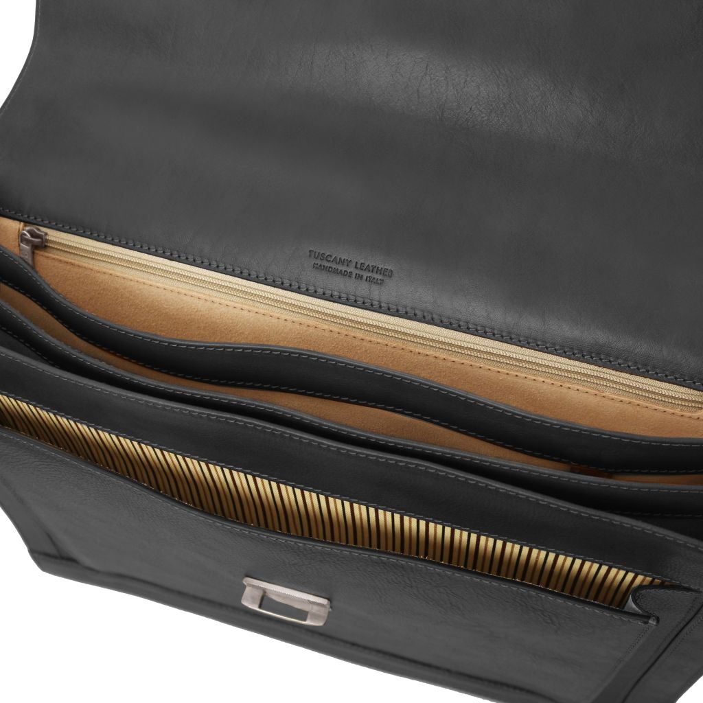 Cremona - skórzana teczka trójkomorowa