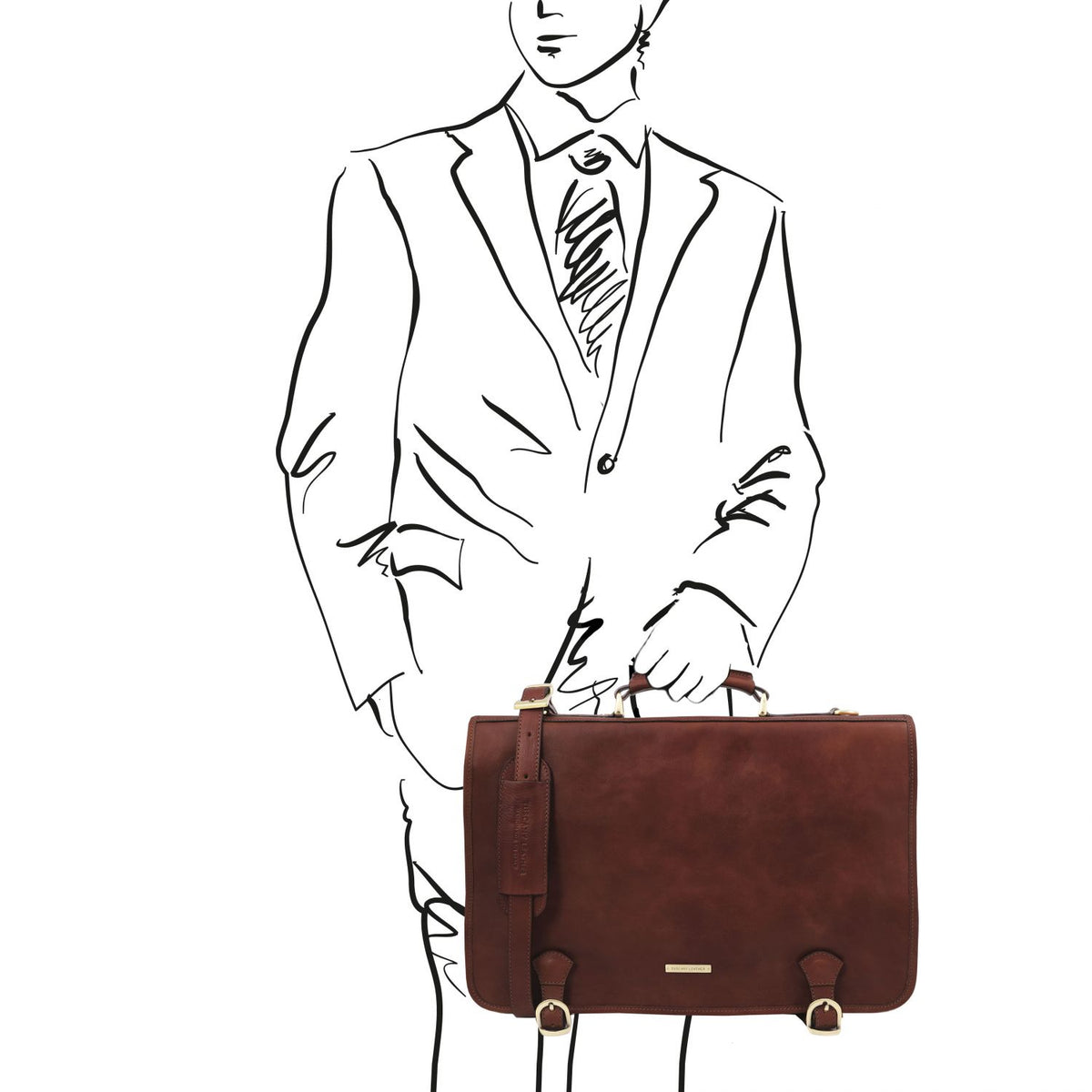 Ancona - leather briefcase