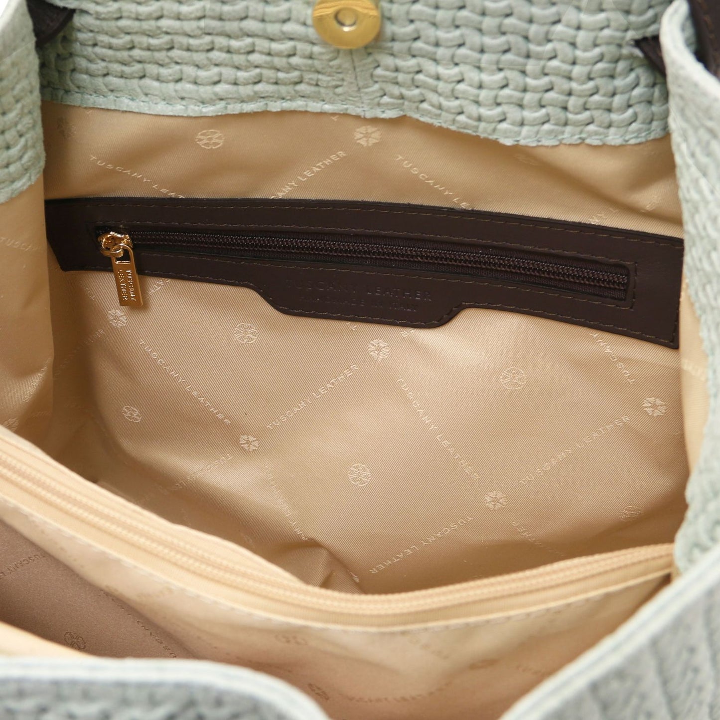 TL KeyLuck - skórzana torebka z plecionym wzorem typu shopper