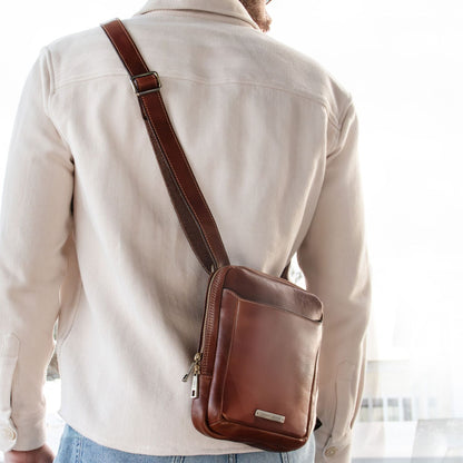 Mark - leather messenger bag