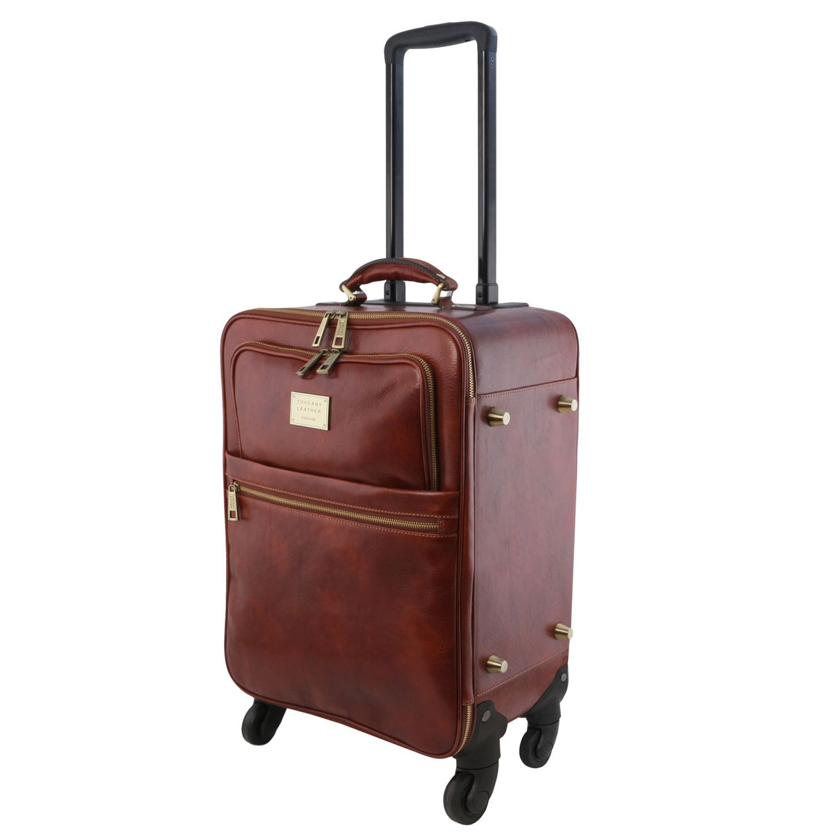 TL Voyager - 4-wheeled leather suitcase