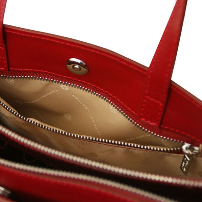 Palermo - women's 3-compartment leather briefbag