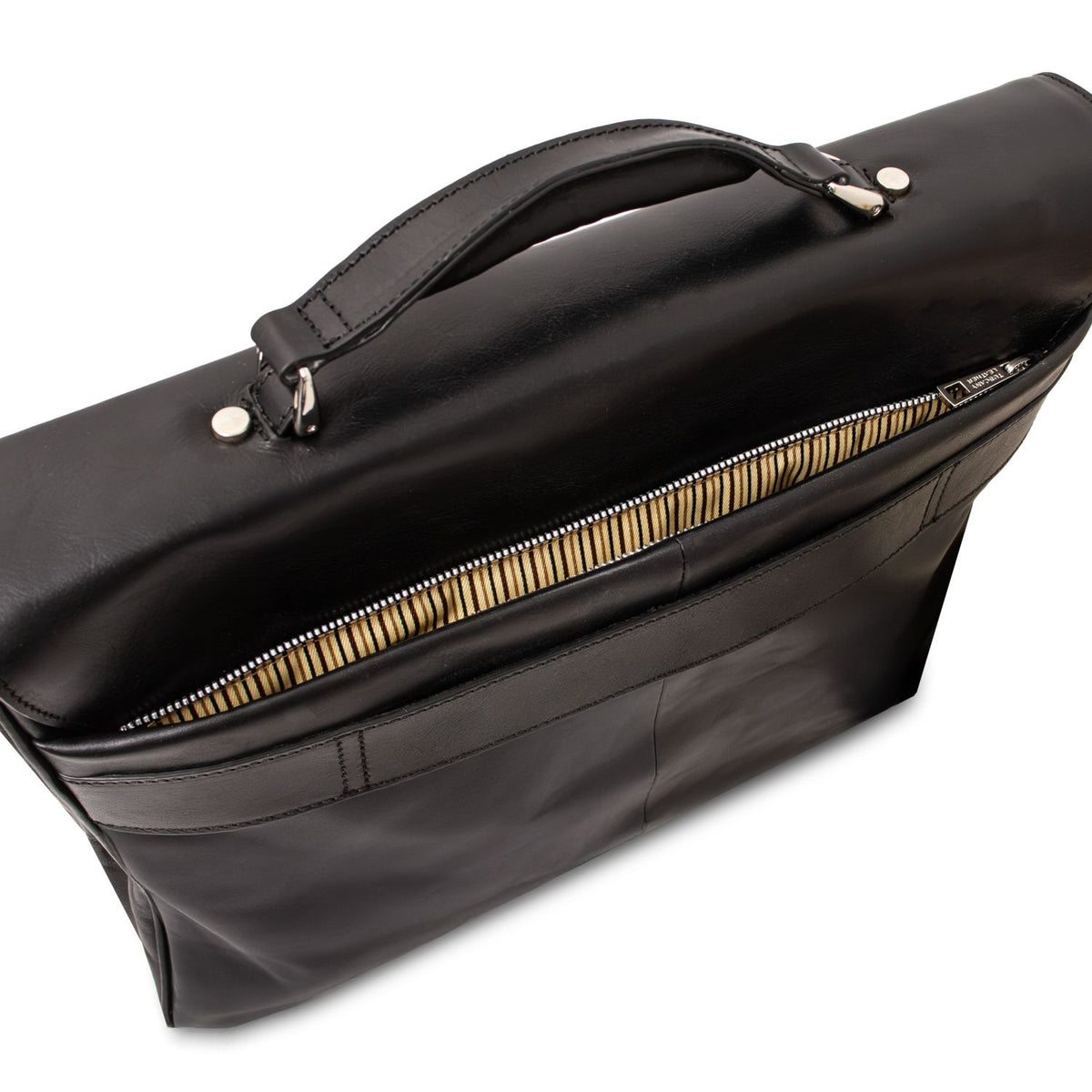 Alessandria - multi-compartment leather laptop briefcase with TL SMART system