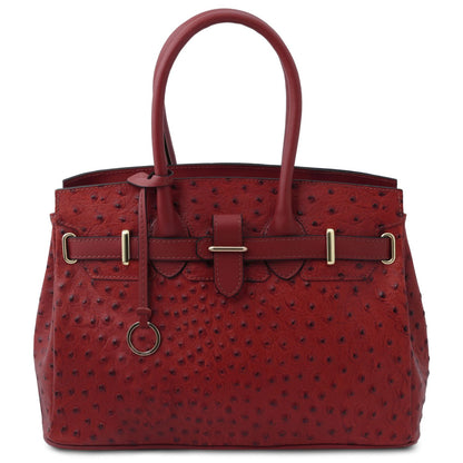 TL Bag - skórzana torebka we wzór strusi