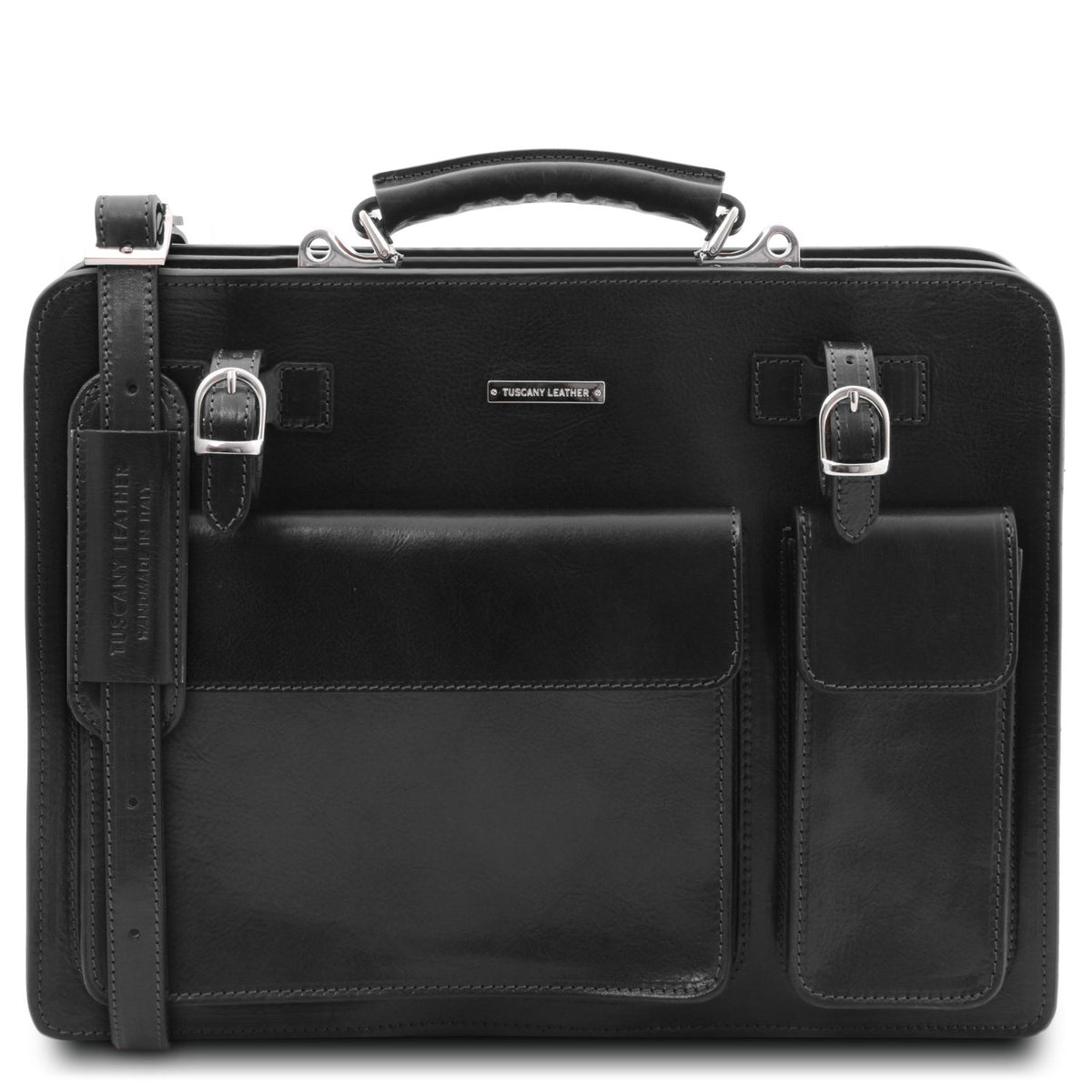Venezia - Two-compartment Leather Briefcase