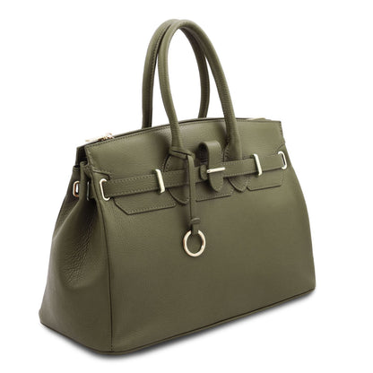 TL Bag - leather bag with gold-tone hardware