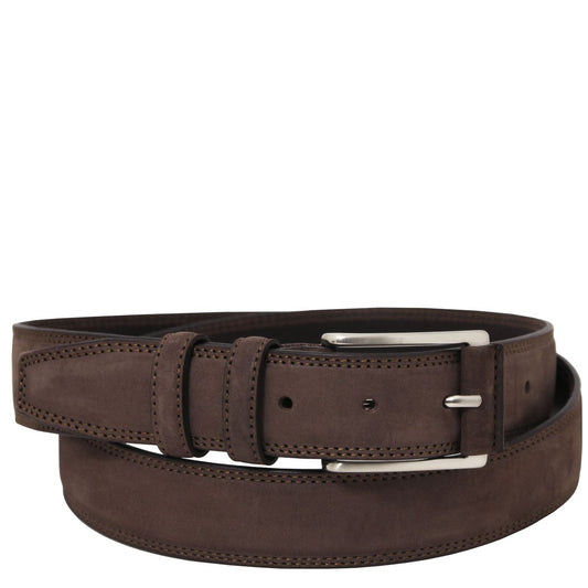 Elegancki 35mm pasek ze skóry nubukowej