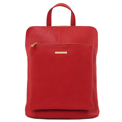 TL Bag - damska plecakotorebka z miękkiej skóry