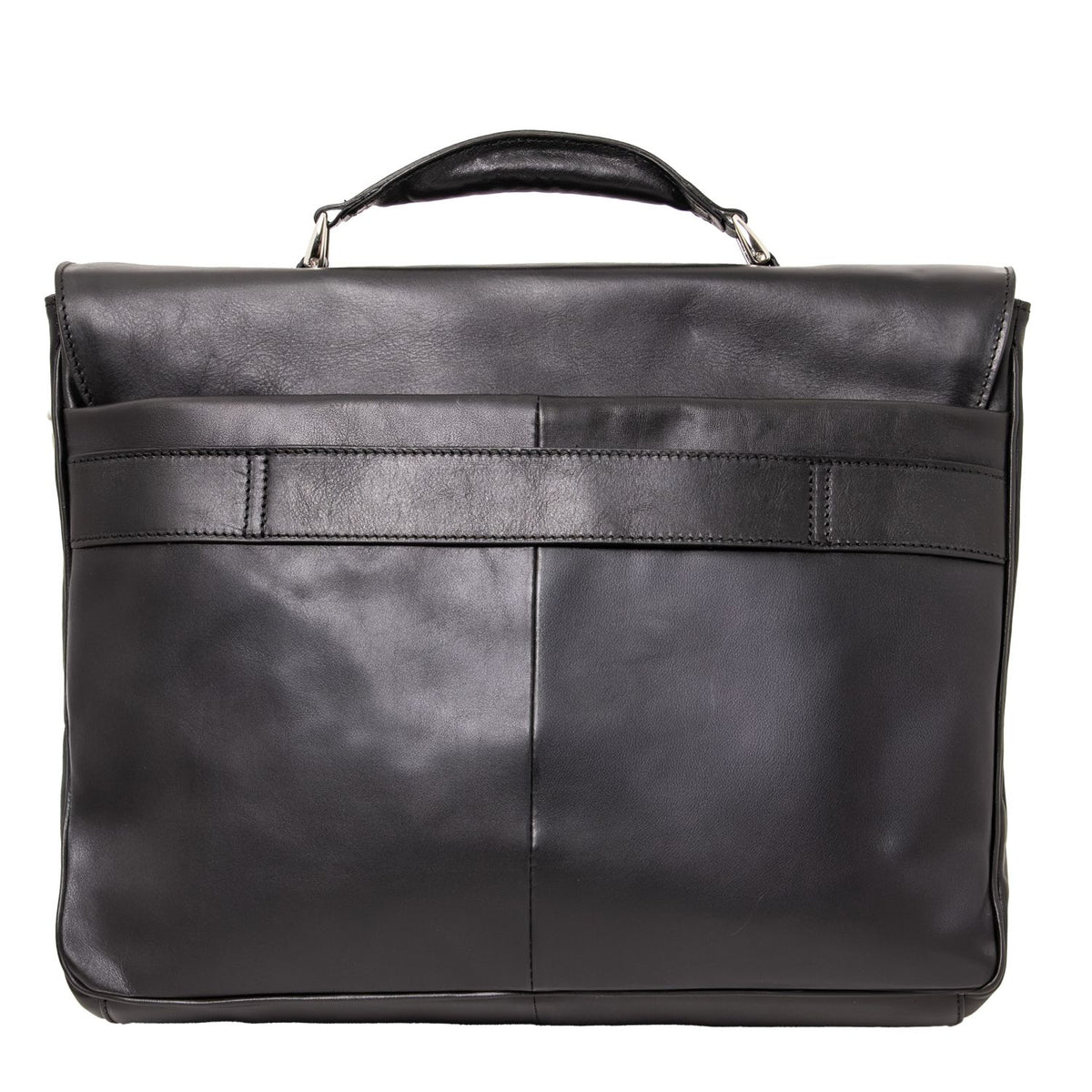Alessandria - multi-compartment leather briefcase for laptop with TL SMART system