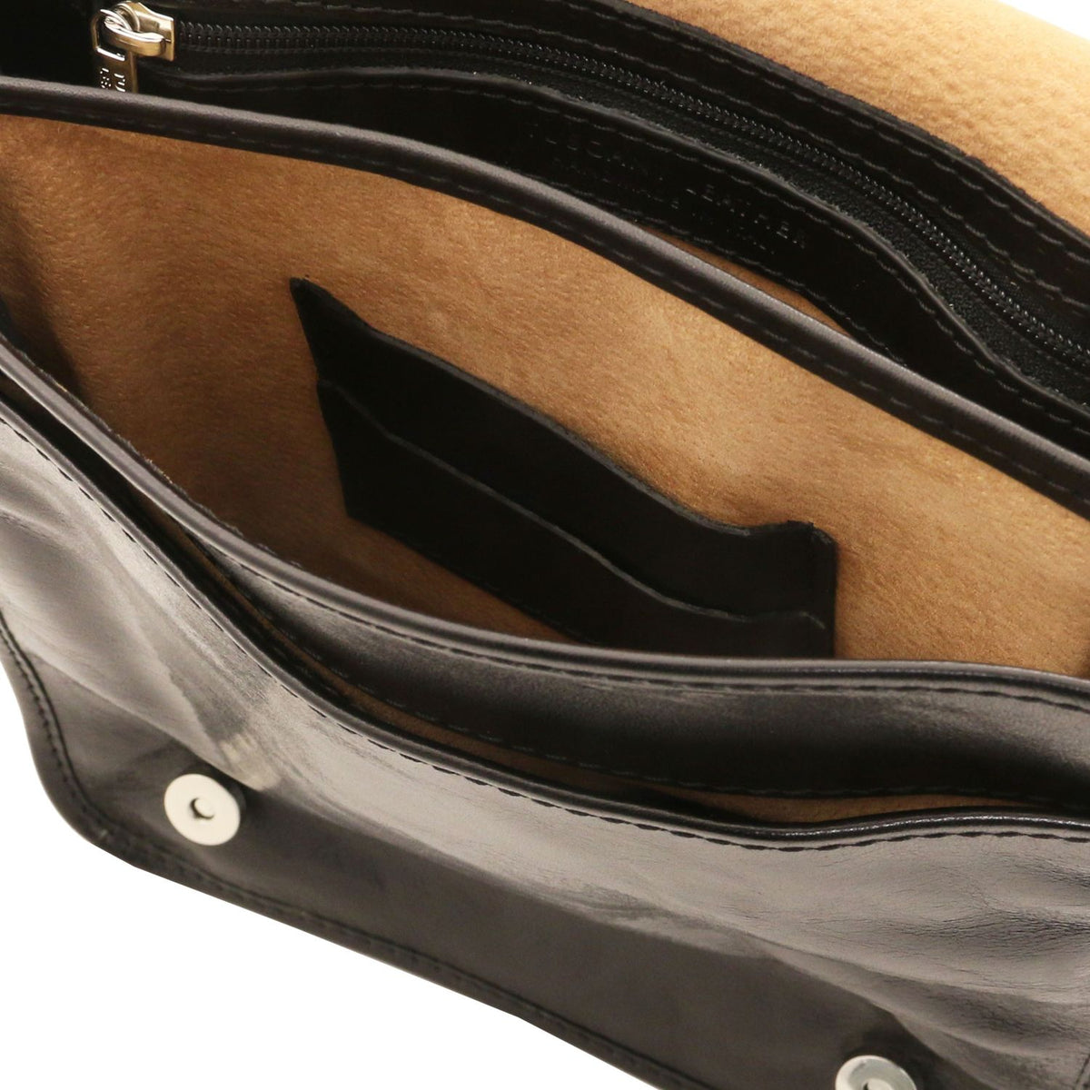 TL Messenger - two-compartment leather messenger bag