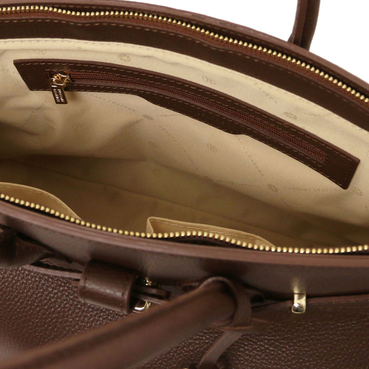 TL Bag - leather bag with gold-tone hardware