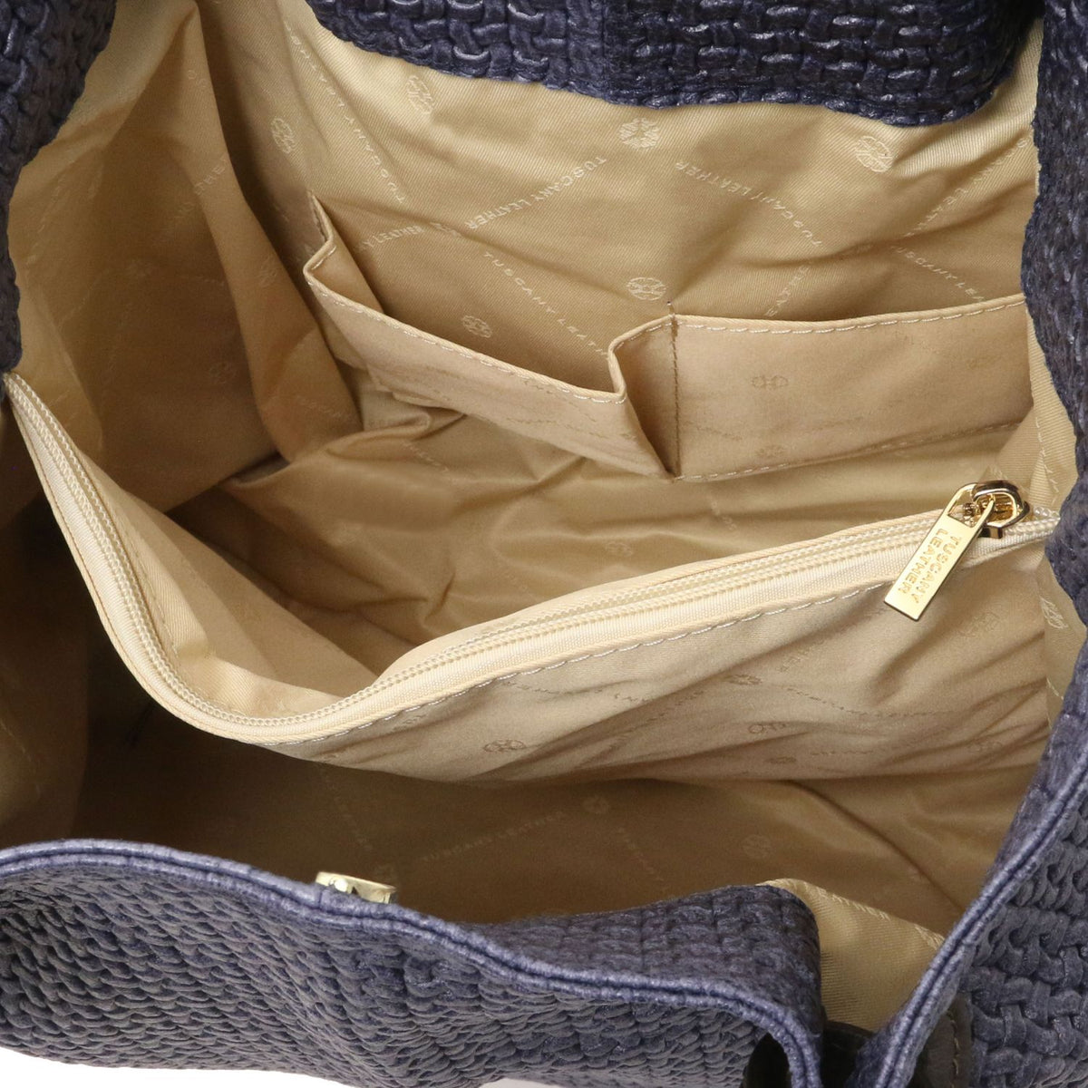 TL KeyLuck - leather shopper bag with braided pattern
