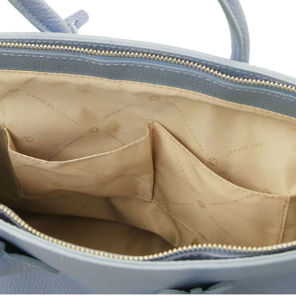 TL Bag - torebka skórzana z okuciami w kolorze złotym