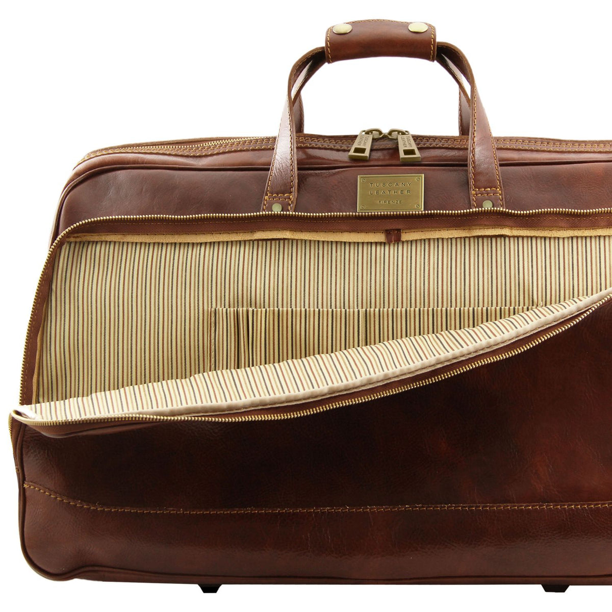 Bora Bora - large leather wheeled suitcase