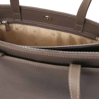 Palermo - women's 3-compartment leather briefbag