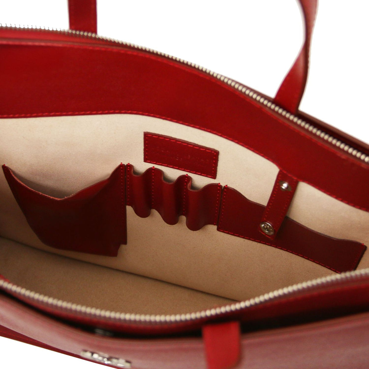 Palermo - women's 3-compartment leather briefbag