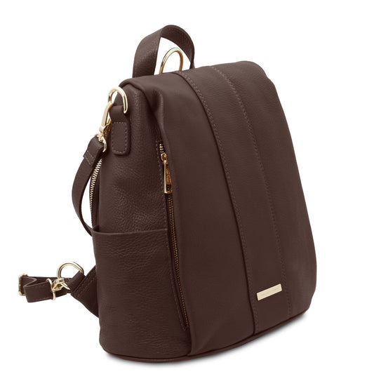 TL Bag - Women's soft leather backpack-handbag