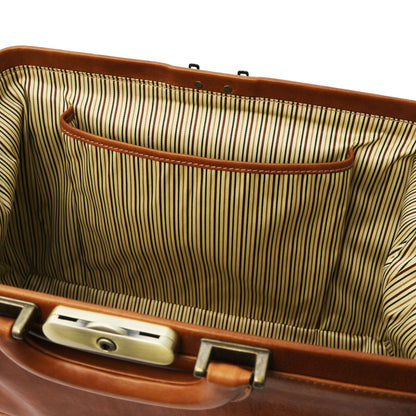 Giotto - exclusive leather medical bag with a double bottom