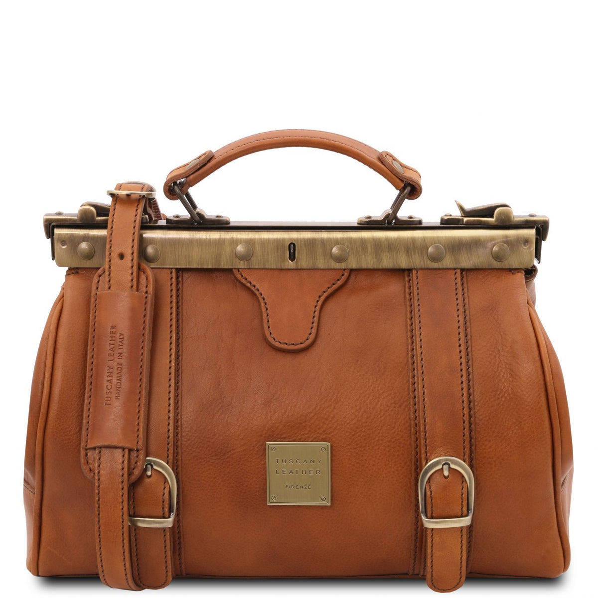 Monalisa - leather doctor's bag with decorative straps