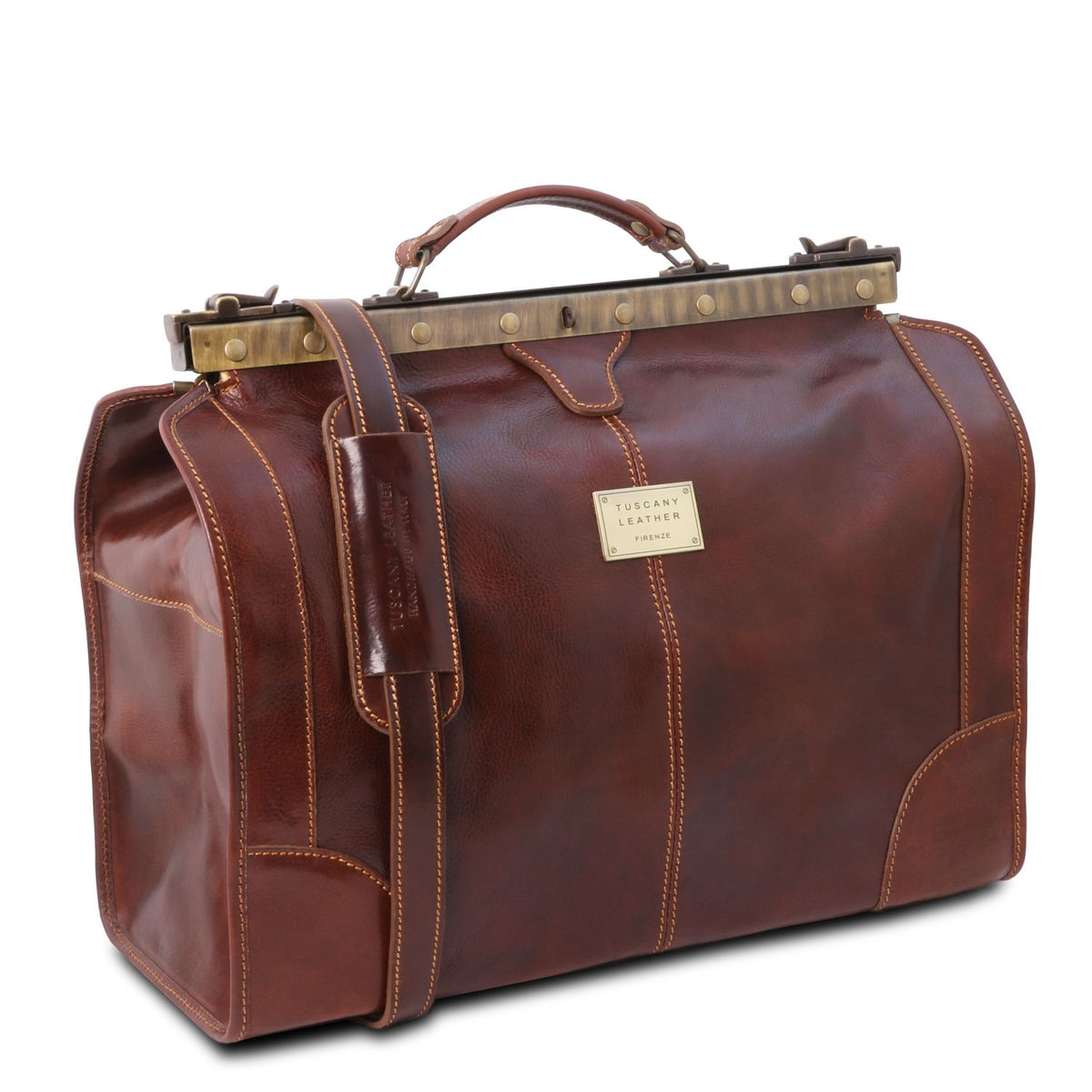 Madrid - leather travel trunk - small