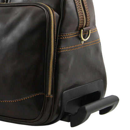 Bora Bora - leather wheeled suitcase - small