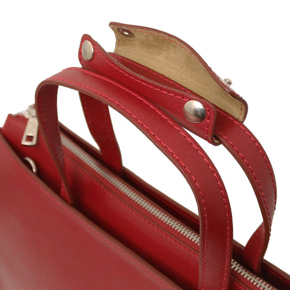 Palermo - women's 3-compartment leather briefbag