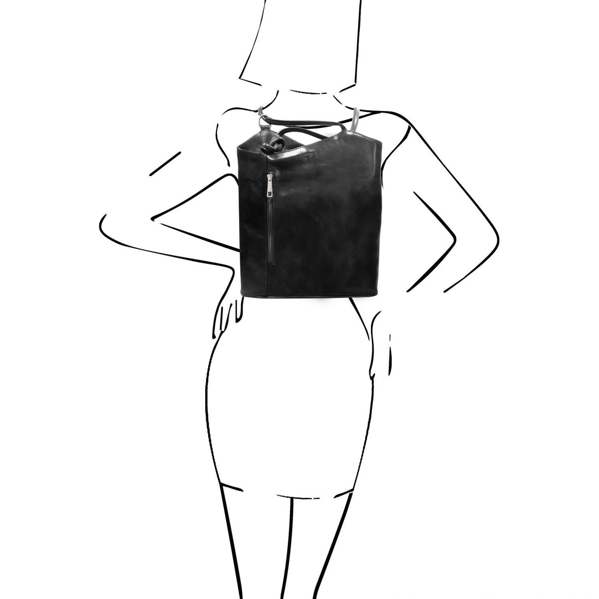 Patty - leather shoulder bag / backpack
