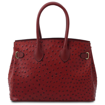 TL Bag - skórzana torebka we wzór strusi