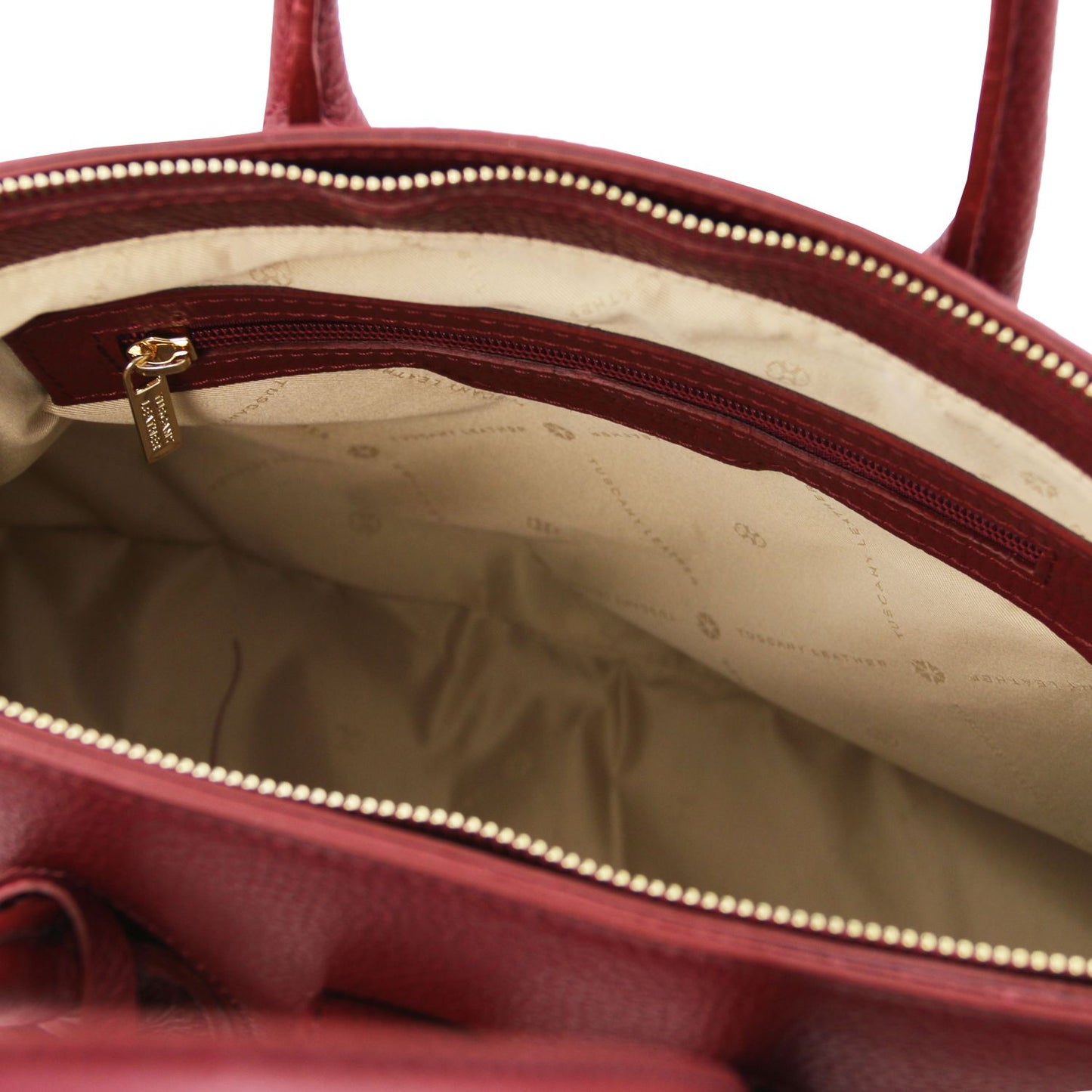 TL Bag - torebka skórzana z okuciami w kolorze złotym