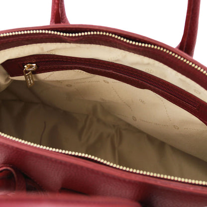 TL Bag - torebka skórzana z okuciami w kolorze złotym