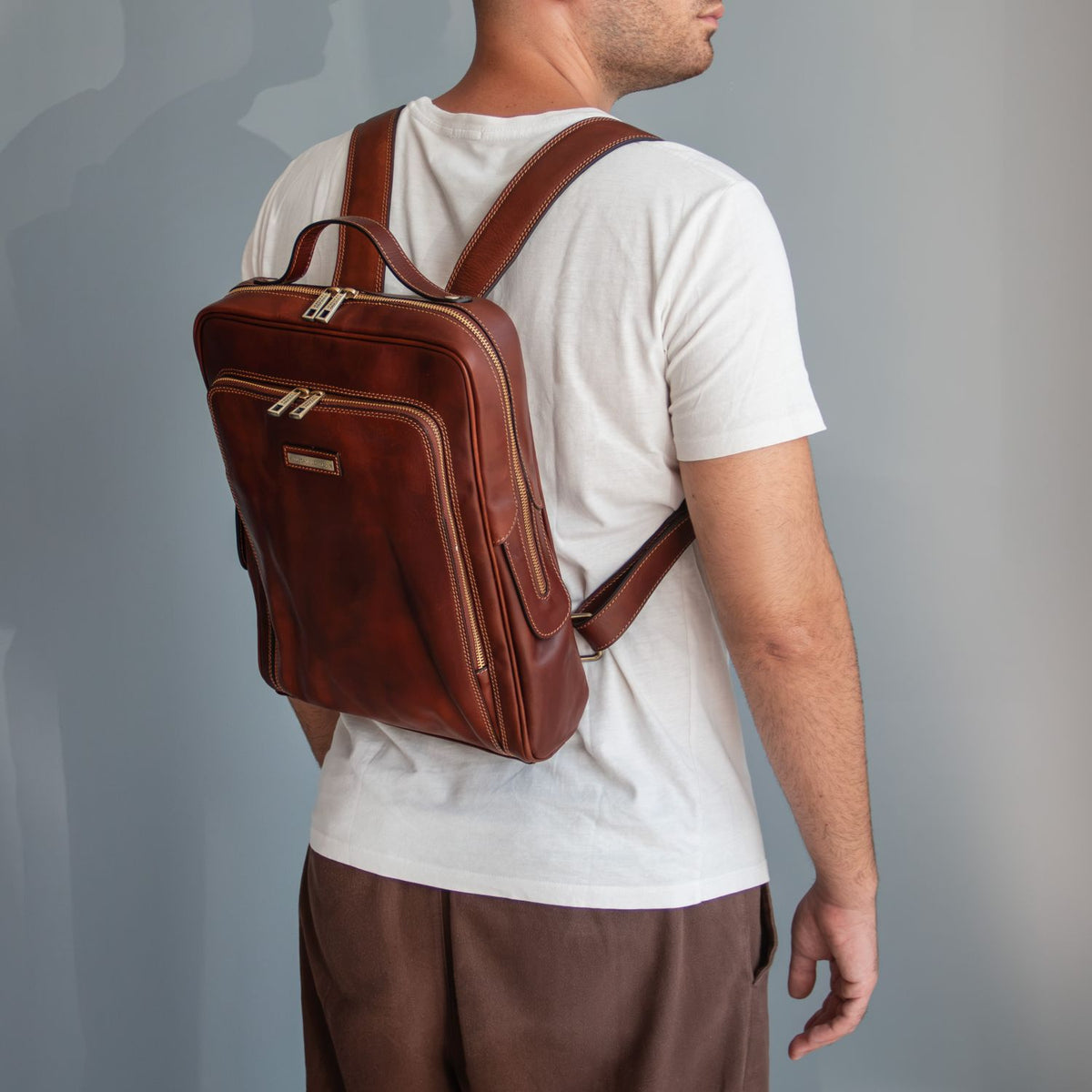 Bangkok - men's leather backpack