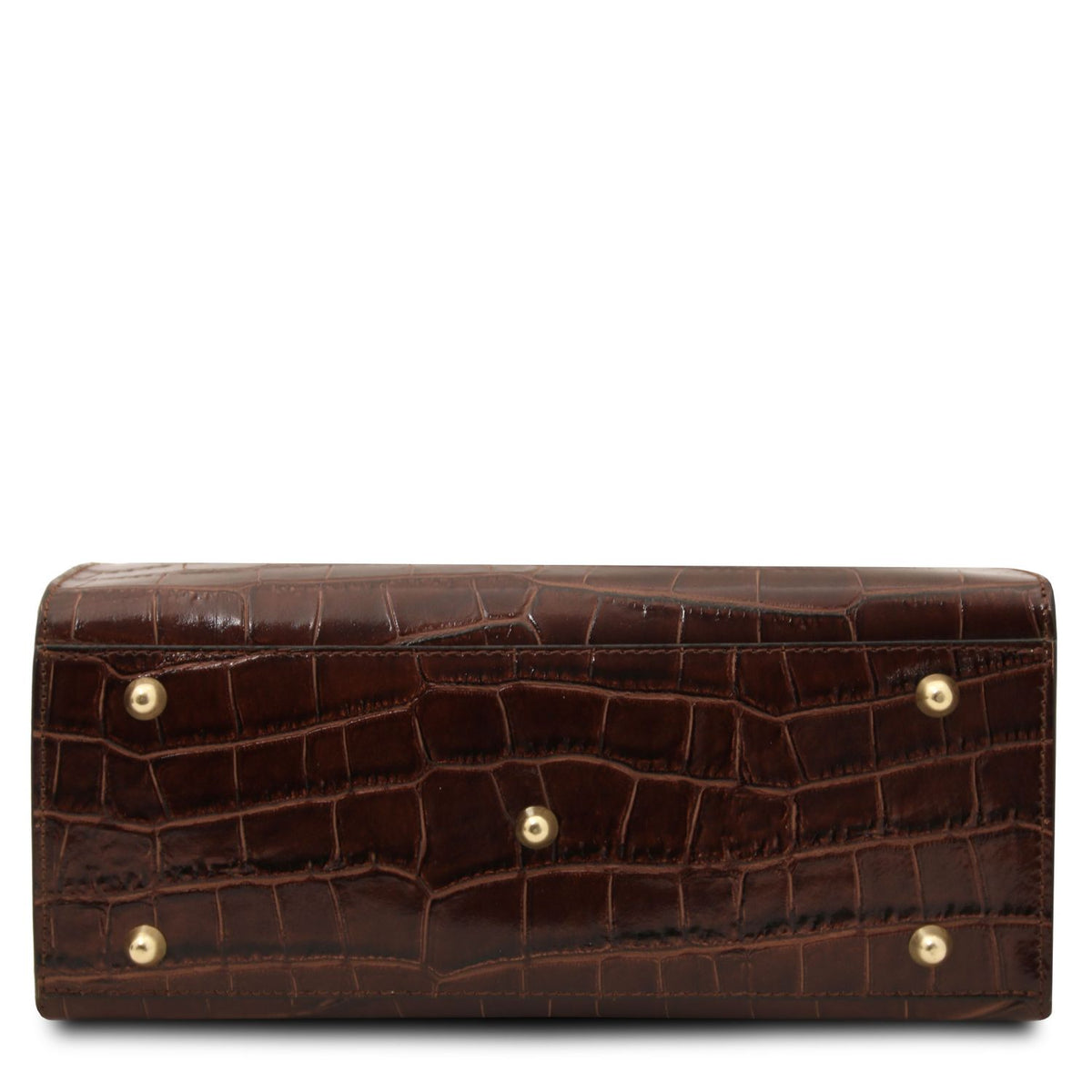 Croque - leather handbag with a crocodile pattern