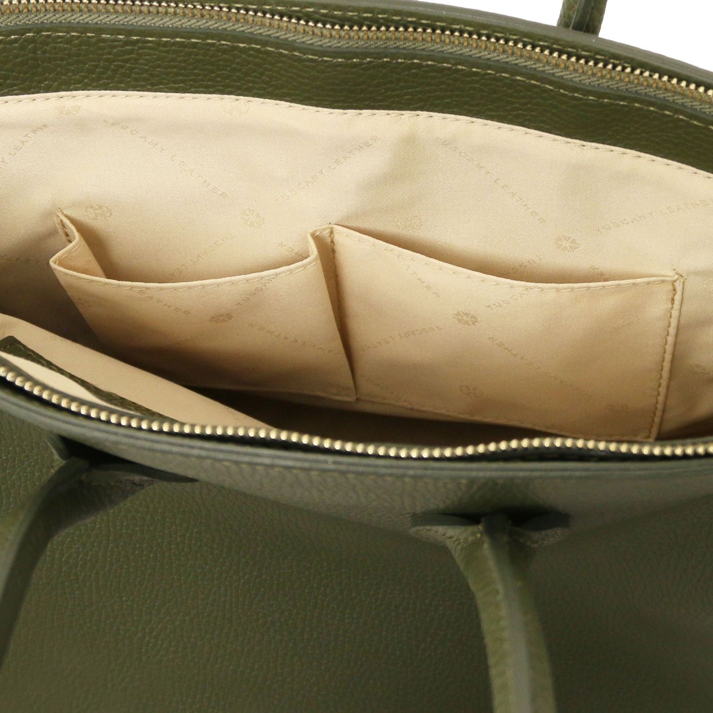 TL Bag - torebka skórzana z okuciami w kolorze złotym