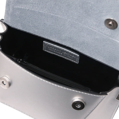 TL Bag - metaliczna skórzana torebka