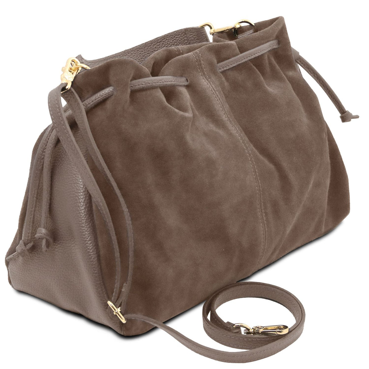 Allure - torebka typu shopper z miękkiego zamszu