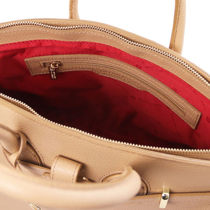 TL Bag - torebka skórzana z okuciami w kolorze złotym