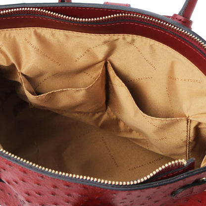 TL Bag - skórzana torebka we wzór strusi