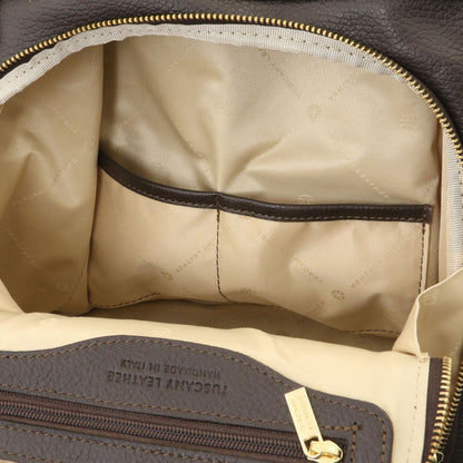 TL Bag - damska plecakotorebka z miękkiej skóry
