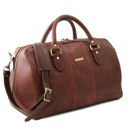 Lisbona - leather travel bag - small